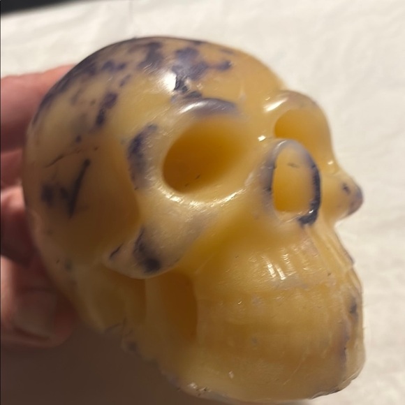 Cream and Purple Candle Holder with Distinctive Accents - Picture 10 of 16